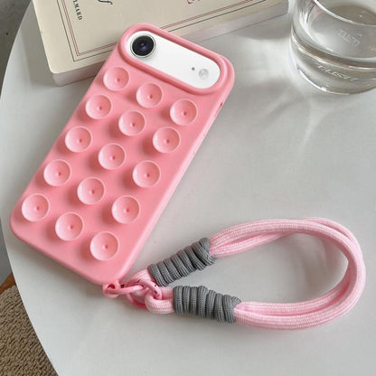 Simple Suction Cup Silicone Phone Case with Lanyard, For iPhone 17 Pro Max, For iPhone 17 Pro, For iPhone 17, For iPhone Air