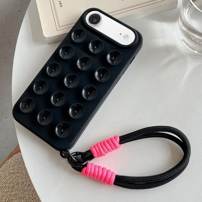 Simple Suction Cup Silicone Phone Case with Lanyard, For iPhone 17 Pro Max, For iPhone 17 Pro, For iPhone 17, For iPhone Air