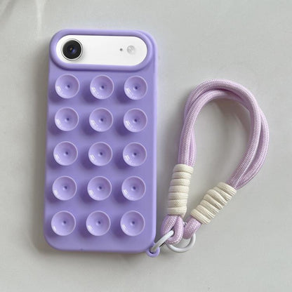 Simple Suction Cup Silicone Phone Case with Lanyard, For iPhone 17 Pro Max, For iPhone 17 Pro, For iPhone 17, For iPhone Air