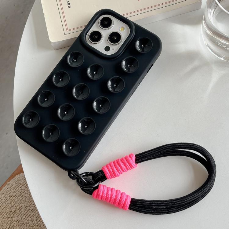 Simple Suction Cup Silicone Phone Case with Lanyard, For iPhone 16 Pro Max, For iPhone 16 Pro, For iPhone 16 Plus, For iPhone 16