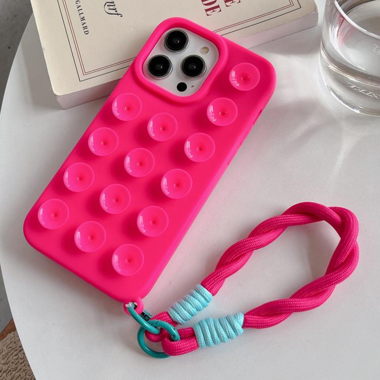 Simple Suction Cup Silicone Phone Case with Lanyard, For iPhone 16 Pro Max, For iPhone 16 Pro, For iPhone 16 Plus, For iPhone 16