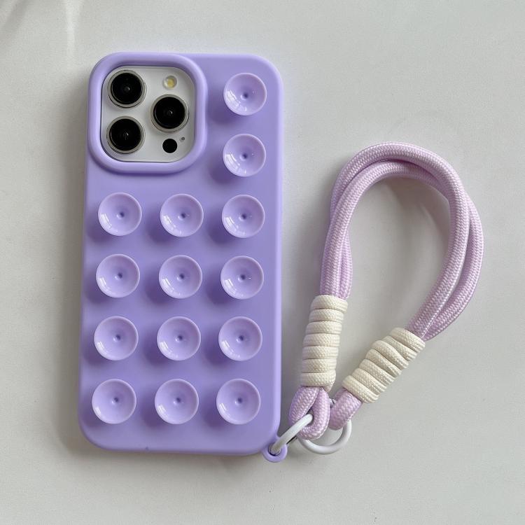 Simple Suction Cup Silicone Phone Case with Lanyard, For iPhone 16 Pro Max, For iPhone 16 Pro, For iPhone 16 Plus, For iPhone 16