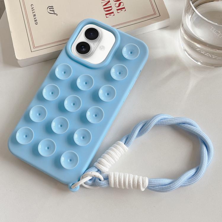 Simple Suction Cup Silicone Phone Case with Lanyard, For iPhone 16 Pro Max, For iPhone 16 Pro, For iPhone 16 Plus, For iPhone 16