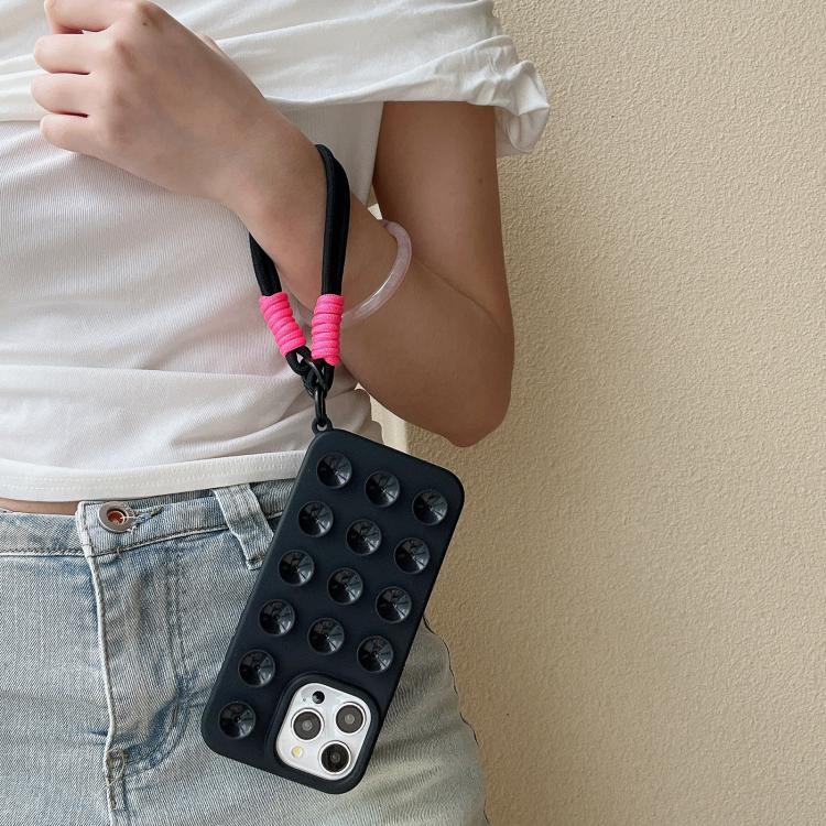 Simple Suction Cup Silicone Phone Case with Lanyard, For iPhone 17 Pro Max, For iPhone 17 Pro, For iPhone 17, For iPhone Air