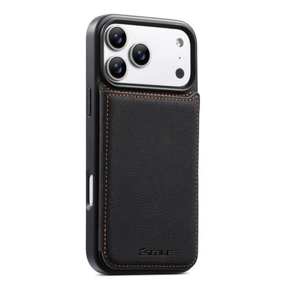 ESEBLE Retro Texture Double Buckle Card Slot Phone Case, For iPhone 17e / 16e, For iPhone 17 Pro Max, For iPhone 17 Pro, For iPhone 17, For iPhone Air, For iPhone 16 Pro Max, For iPhone 16 Pro, For iPhone 16