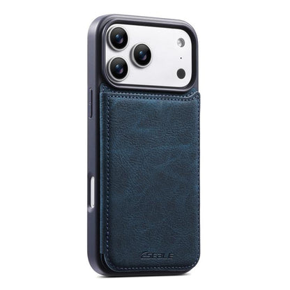 ESEBLE Retro Texture Double Buckle Card Slot Phone Case, For iPhone 17e / 16e, For iPhone 17 Pro Max, For iPhone 17 Pro, For iPhone 17, For iPhone Air, For iPhone 16 Pro Max, For iPhone 16 Pro, For iPhone 16