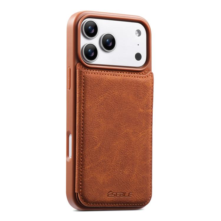 ESEBLE Retro Texture Double Buckle Card Slot Phone Case, For iPhone 17e / 16e, For iPhone 17 Pro Max, For iPhone 17 Pro, For iPhone 17, For iPhone Air, For iPhone 16 Pro Max, For iPhone 16 Pro, For iPhone 16
