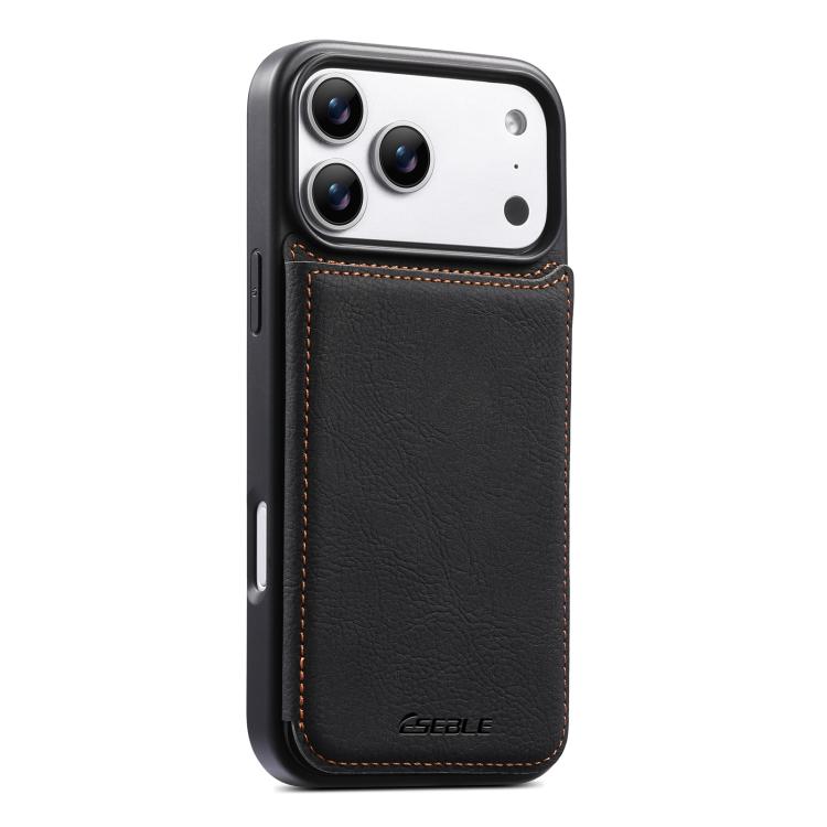 ESEBLE Retro Texture Double Buckle Card Slot Phone Case, For iPhone 17e / 16e, For iPhone 17 Pro Max, For iPhone 17 Pro, For iPhone 17, For iPhone Air, For iPhone 16 Pro Max, For iPhone 16 Pro, For iPhone 16