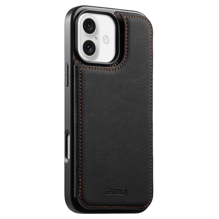 ESEBLE Retro Texture Double Buckle Card Slot Phone Case, For iPhone 17e / 16e, For iPhone 17 Pro Max, For iPhone 17 Pro, For iPhone 17, For iPhone Air, For iPhone 16 Pro Max, For iPhone 16 Pro, For iPhone 16