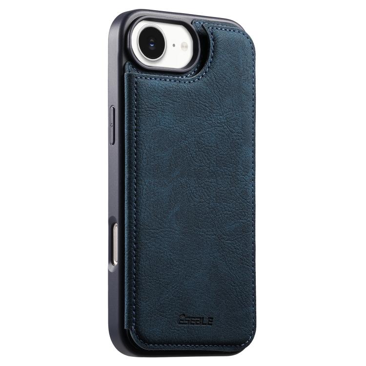 ESEBLE Retro Texture Double Buckle Card Slot Phone Case, For iPhone 17e / 16e, For iPhone 17 Pro Max, For iPhone 17 Pro, For iPhone 17, For iPhone Air, For iPhone 16 Pro Max, For iPhone 16 Pro, For iPhone 16