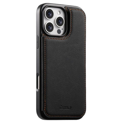 ESEBLE Retro Texture Double Buckle Card Slot Phone Case, For iPhone 17e / 16e, For iPhone 17 Pro Max, For iPhone 17 Pro, For iPhone 17, For iPhone Air, For iPhone 16 Pro Max, For iPhone 16 Pro, For iPhone 16