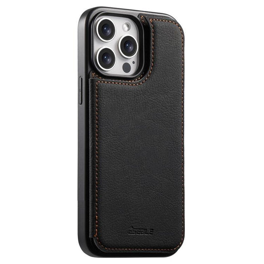 ESEBLE Retro Texture Double Buckle Card Slot Phone Case, For iPhone 15 Pro Max, For iPhone 15 Pro, For iPhone 15, For iPhone 14 / 13, For iPhone 14 Pro, For iPhone 14 Pro Max, For iPhone 13 Pro Max, For iPhone 13 Pro