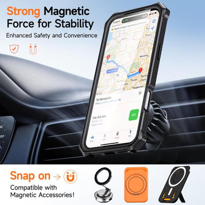 Hidden Metal Holder Magnetic Shockproof Phone Case, For iPhone 17 Pro Max, For iPhone 17 Pro, For iPhone 17, For iPhone Air