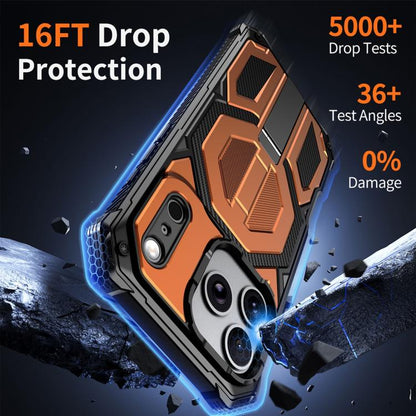 Hidden Metal Holder Magnetic Shockproof Phone Case, For iPhone 17 Pro Max, For iPhone 17 Pro, For iPhone 17, For iPhone Air
