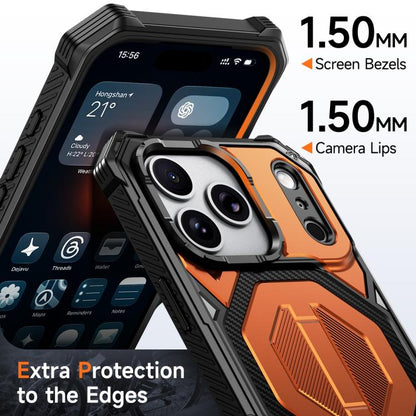 Hidden Metal Holder Magnetic Shockproof Phone Case, For iPhone 17 Pro Max, For iPhone 17 Pro, For iPhone 17, For iPhone Air
