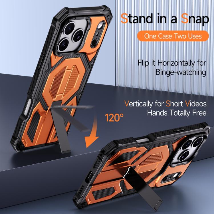 Hidden Metal Holder Magnetic Shockproof Phone Case, For iPhone 17 Pro Max, For iPhone 17 Pro, For iPhone 17, For iPhone Air