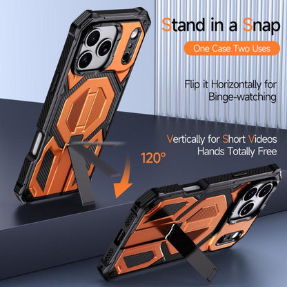 Hidden Metal Holder Magnetic Shockproof Phone Case, For iPhone 17 Pro Max, For iPhone 17 Pro, For iPhone 17, For iPhone Air