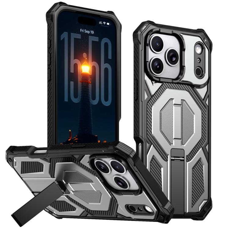 Hidden Metal Holder Magnetic Shockproof Phone Case, For iPhone 17 Pro Max, For iPhone 17 Pro, For iPhone 17, For iPhone Air