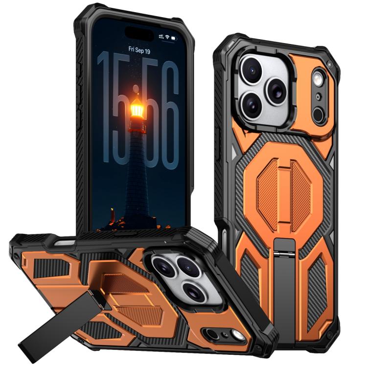 Hidden Metal Holder Magnetic Shockproof Phone Case, For iPhone 17 Pro Max, For iPhone 17 Pro, For iPhone 17, For iPhone Air