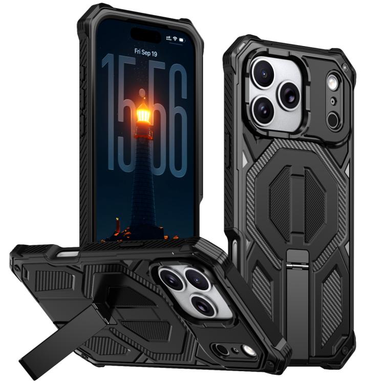 Hidden Metal Holder Magnetic Shockproof Phone Case, For iPhone 17 Pro Max, For iPhone 17 Pro, For iPhone 17, For iPhone Air