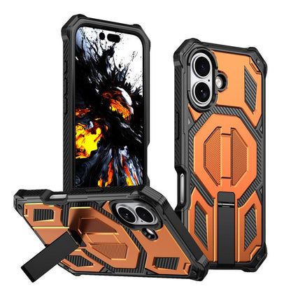 Hidden Metal Holder Magnetic Shockproof Phone Case, For iPhone 17 Pro Max, For iPhone 17 Pro, For iPhone 17, For iPhone Air
