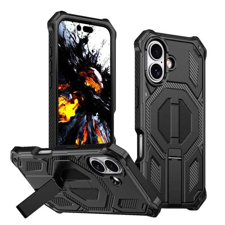 Hidden Metal Holder Magnetic Shockproof Phone Case, For iPhone 17 Pro Max, For iPhone 17 Pro, For iPhone 17, For iPhone Air