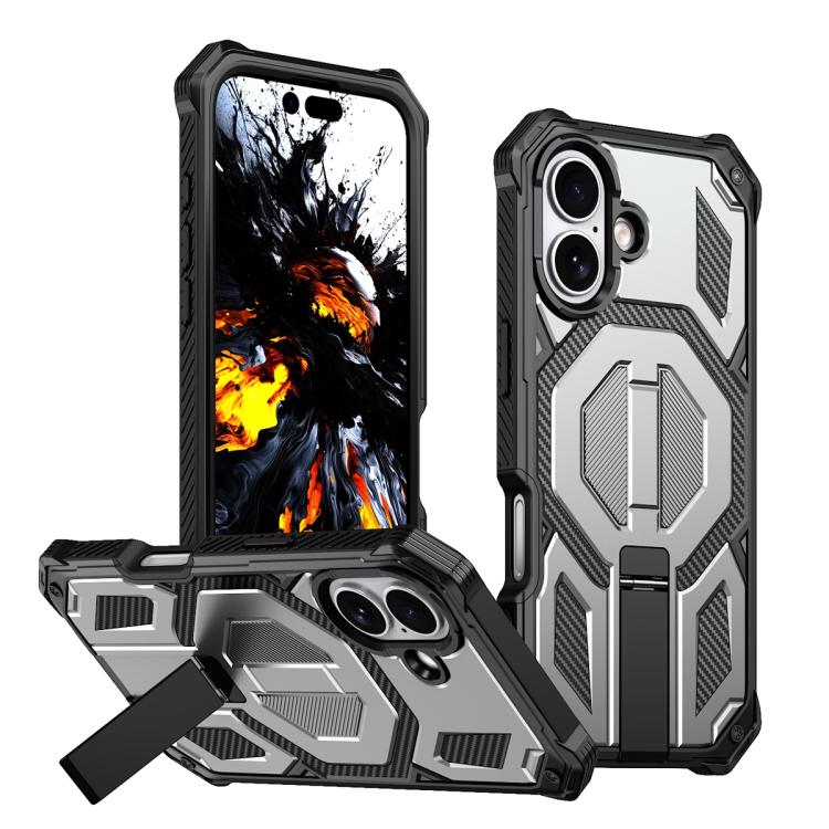Hidden Metal Holder Magnetic Shockproof Phone Case, For iPhone 17 Pro Max, For iPhone 17 Pro, For iPhone 17, For iPhone Air