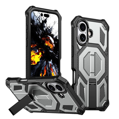 Hidden Metal Holder Magnetic Shockproof Phone Case, For iPhone 17 Pro Max, For iPhone 17 Pro, For iPhone 17, For iPhone Air