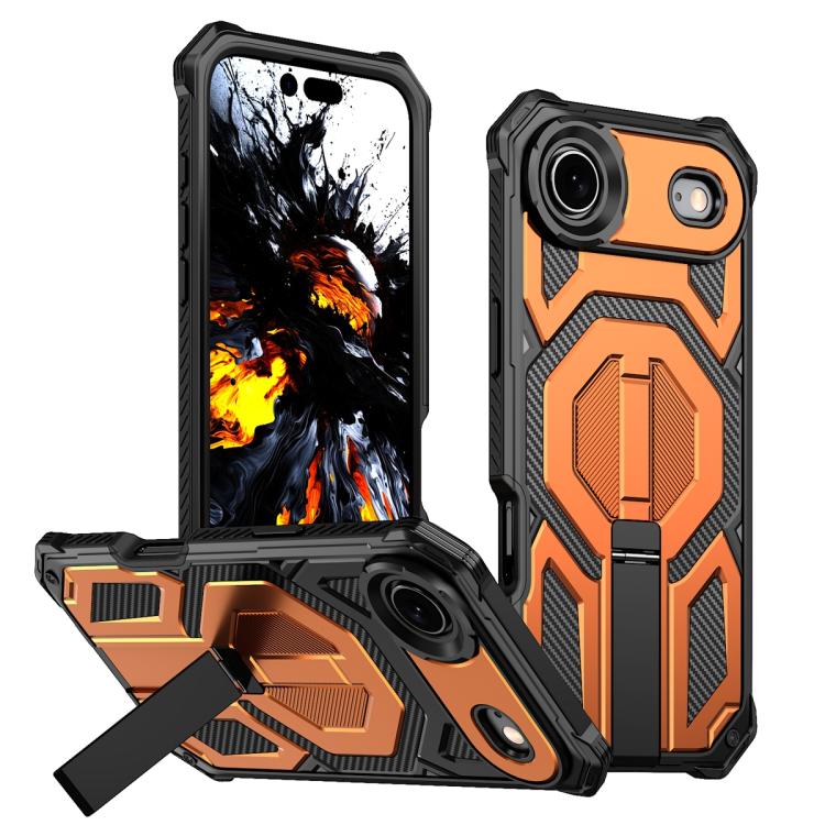 Hidden Metal Holder Magnetic Shockproof Phone Case, For iPhone 17 Pro Max, For iPhone 17 Pro, For iPhone 17, For iPhone Air