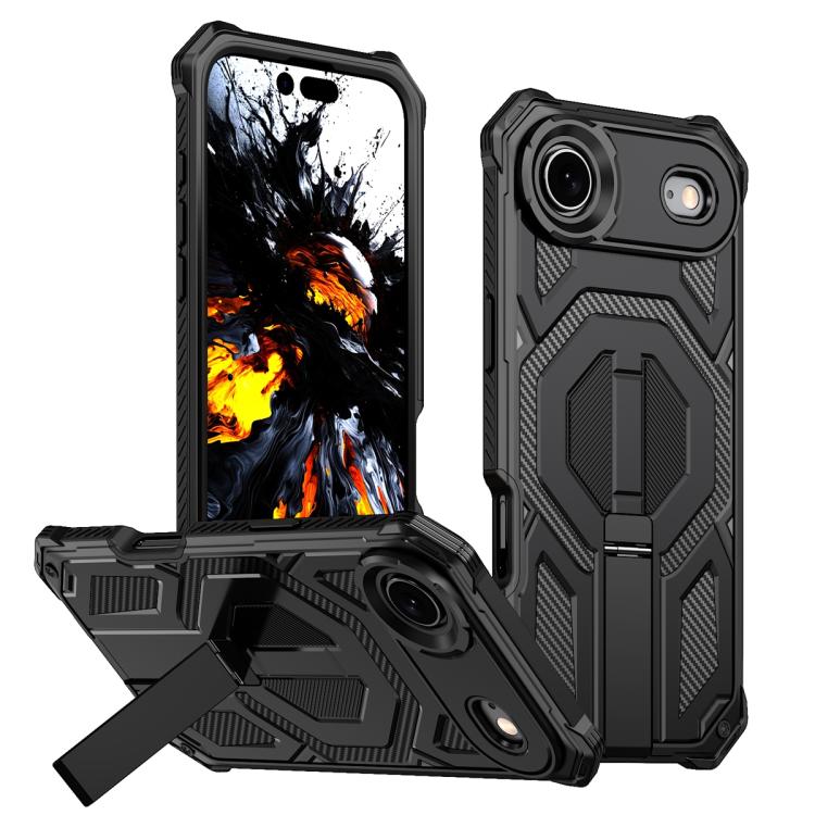 Hidden Metal Holder Magnetic Shockproof Phone Case, For iPhone 17 Pro Max, For iPhone 17 Pro, For iPhone 17, For iPhone Air