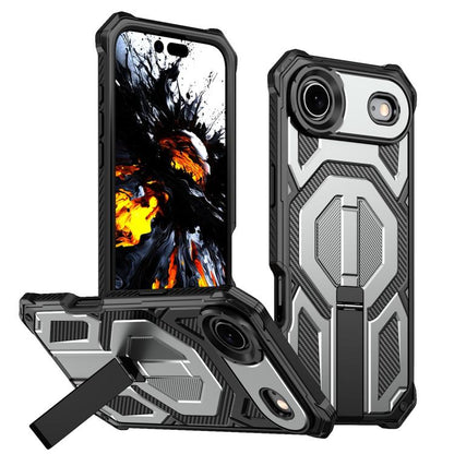 Hidden Metal Holder Magnetic Shockproof Phone Case, For iPhone 17 Pro Max, For iPhone 17 Pro, For iPhone 17, For iPhone Air