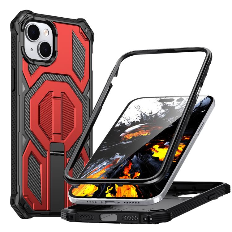 Hidden Metal Holder Magnetic Shockproof Phone Case, For iPhone 15 Pro Max, For iPhone 15 Pro, For iPhone 15 Plus / 14 Plus, For iPhone 15