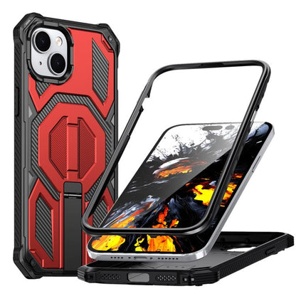 Hidden Metal Holder Magnetic Shockproof Phone Case, For iPhone 15 Pro Max, For iPhone 15 Pro, For iPhone 15 Plus / 14 Plus, For iPhone 15
