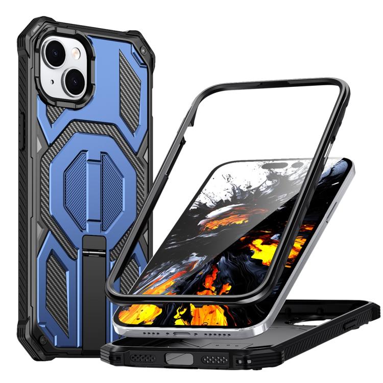 Hidden Metal Holder Magnetic Shockproof Phone Case, For iPhone 15 Pro Max, For iPhone 15 Pro, For iPhone 15 Plus / 14 Plus, For iPhone 15