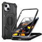 Hidden Metal Holder Magnetic Shockproof Phone Case, For iPhone 15 Pro Max, For iPhone 15 Pro, For iPhone 15 Plus / 14 Plus, For iPhone 15