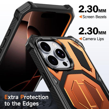 Hidden Metal Holder Magnetic Shockproof Phone Case, For iPhone 16 Pro Max, For iPhone 16 Pro, For iPhone 16 Plus, For iPhone 16