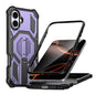 Hidden Metal Holder Magnetic Shockproof Phone Case, For iPhone 16 Pro Max, For iPhone 16 Pro, For iPhone 16 Plus, For iPhone 16