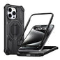 Hidden Metal Holder Magnetic Shockproof Phone Case, For iPhone 15 Pro Max, For iPhone 15 Pro, For iPhone 15 Plus / 14 Plus, For iPhone 15