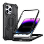 Hidden Metal Holder Magnetic Shockproof Phone Case, For iPhone 13 Pro