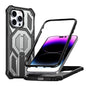Hidden Metal Holder Magnetic Shockproof Phone Case, For iPhone 13 Pro