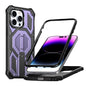 Hidden Metal Holder Magnetic Shockproof Phone Case, For iPhone 13 Pro
