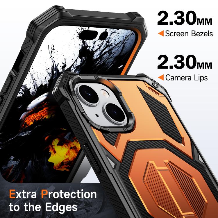 Hidden Metal Holder Magnetic Shockproof Phone Case, For iPhone 14 / 13, For iPhone 14 Pro, For iPhone 14 Pro Max, For iPhone 13 Pro Max