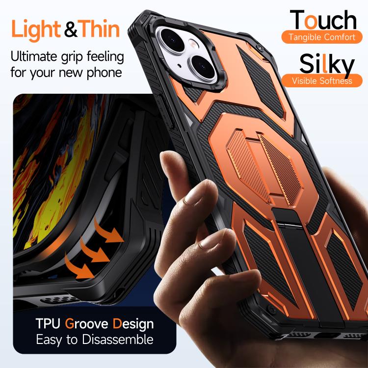 Hidden Metal Holder Magnetic Shockproof Phone Case, For iPhone 14 / 13, For iPhone 14 Pro, For iPhone 14 Pro Max, For iPhone 13 Pro Max
