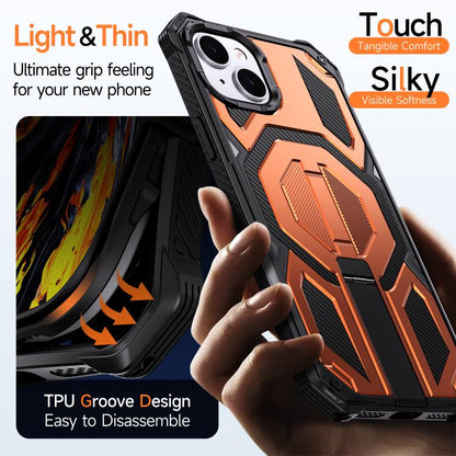 Hidden Metal Holder Magnetic Shockproof Phone Case, For iPhone 14 / 13, For iPhone 14 Pro, For iPhone 14 Pro Max, For iPhone 13 Pro Max
