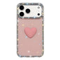 Flash Rhinestone Double-sided IMD Love Heart Phone Case, For iPhone 17e / 16e, For iPhone 17 Pro Max, For iPhone 17 Pro