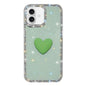 Flash Rhinestone Double-sided IMD Love Heart Phone Case, For iPhone 17, For iPhone Air