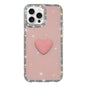 Flash Rhinestone Double-sided IMD Love Heart Phone Case, For iPhone 16 Pro Max, For iPhone 16 Pro