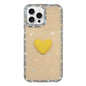 Flash Rhinestone Double-sided IMD Love Heart Phone Case, For iPhone 16 Pro Max, For iPhone 16 Pro