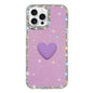 Flash Rhinestone Double-sided IMD Love Heart Phone Case, For iPhone 16 Pro Max, For iPhone 16 Pro