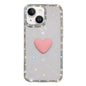 Flash Rhinestone Double-sided IMD Love Heart Phone Case, For iPhone 13
